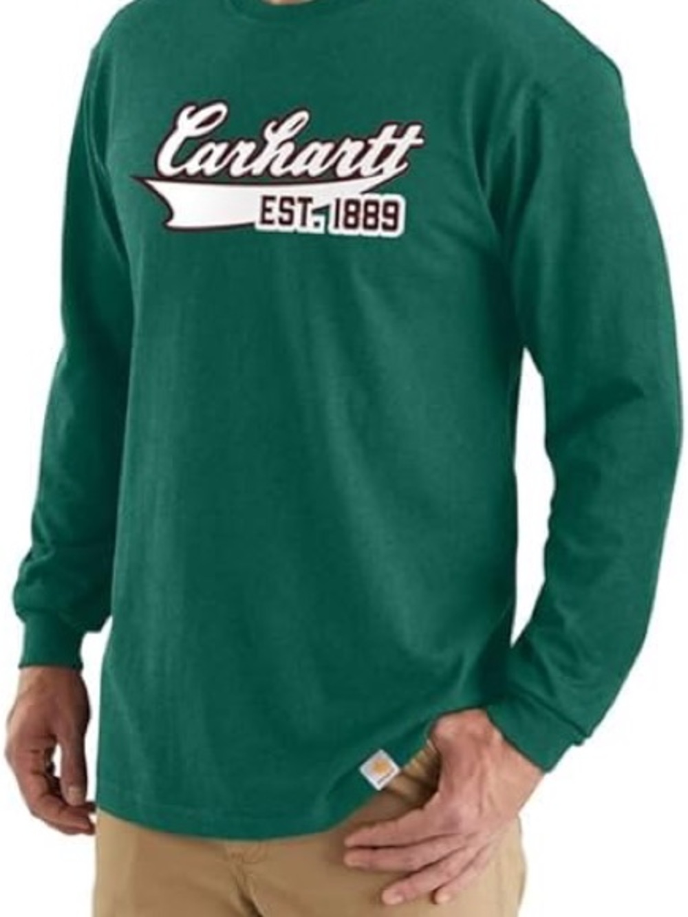 NWT Carhartt Men's Relaxed Fit Heavyweight Long-Sleeved Script Graphic Shirt L